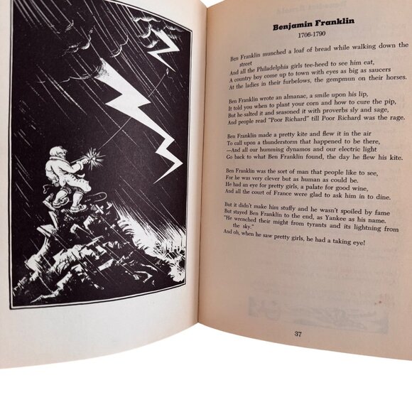 A Book Of Americans By Rosemary & Stephen Vincent Benét 1933 Historical Poetry - Picture 13 of 16